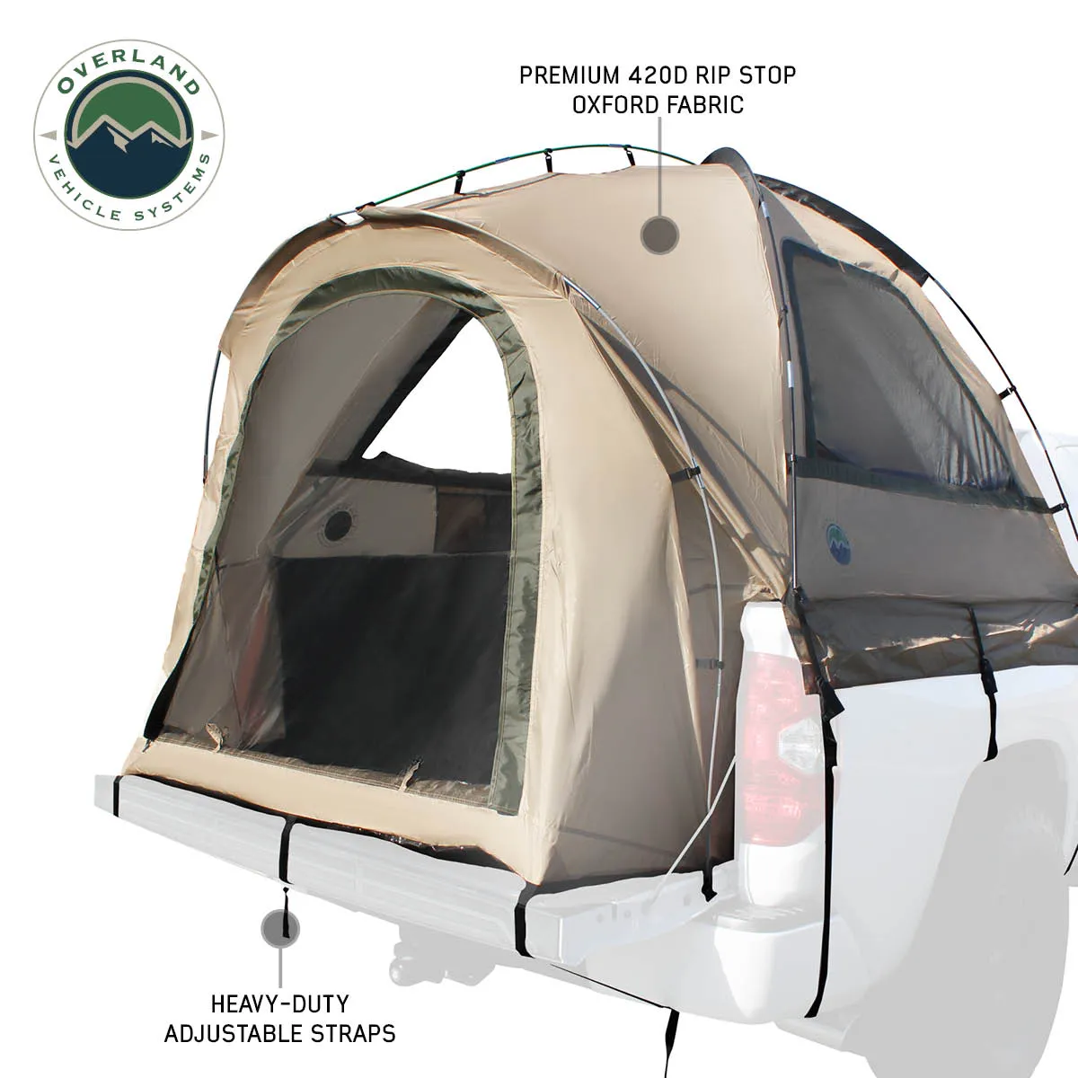 6.5', Cloud-integrated TACT & Tent Size Full Body Plug-in Rainfly Green Bed Tan LD -