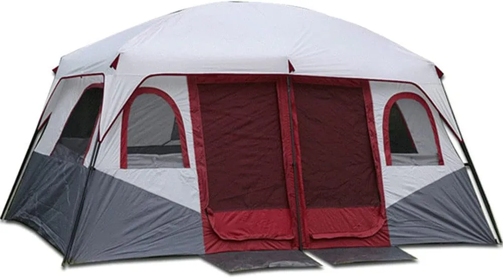 8-12 Person Dome Tent 2 Bedroom Large Family Tent Camping Tents Shelters Festival Essential Doble Layer Tent for Hiking Camping Outdoor