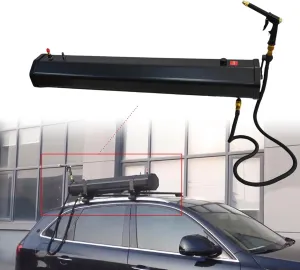 8 Gallon Pressurized Water Tank Road Camping Shower, Roof Rack Mounted Off-Road Shower with High Pressure Water Gun Spray Head for Camping, Water Storage and Outdoor Activities