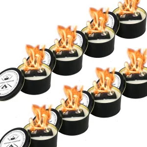 8 Pack Portable Campfire | Portable Fire Pit | Smores Maker | Lightweight and Portable | 3-5 Hours of Burn Time | Convenient-No Embers-No Hassle | Great Gifts for Picnics, Camping and More