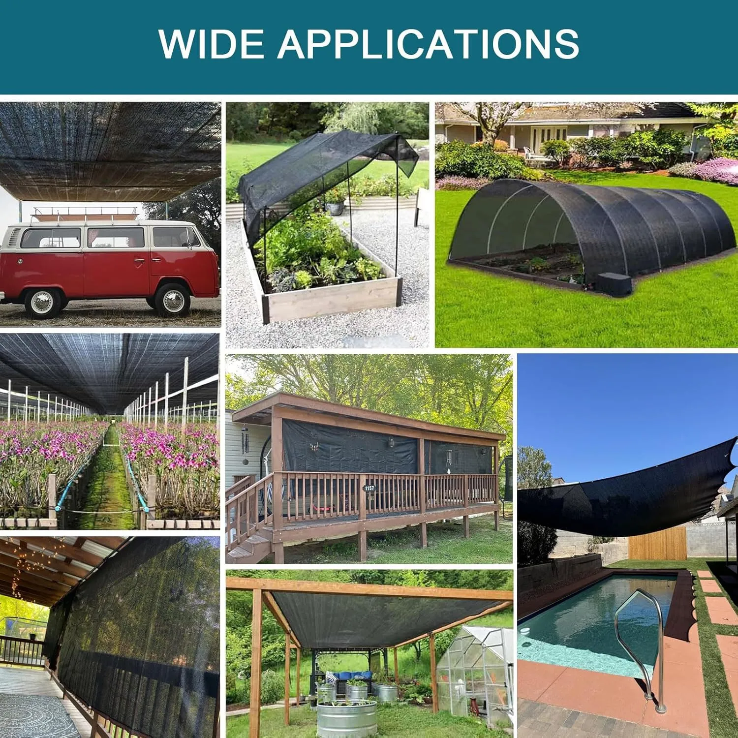 90% Shade Cloth for Garden, 20x20 FT Shade Cloth, Shade Cloth with Grommets, Garden Shade Cloth for Plants Heat Protection, Shade Tarps for Greenhouse, Outdoor Patio,16x33ft/5x10m
