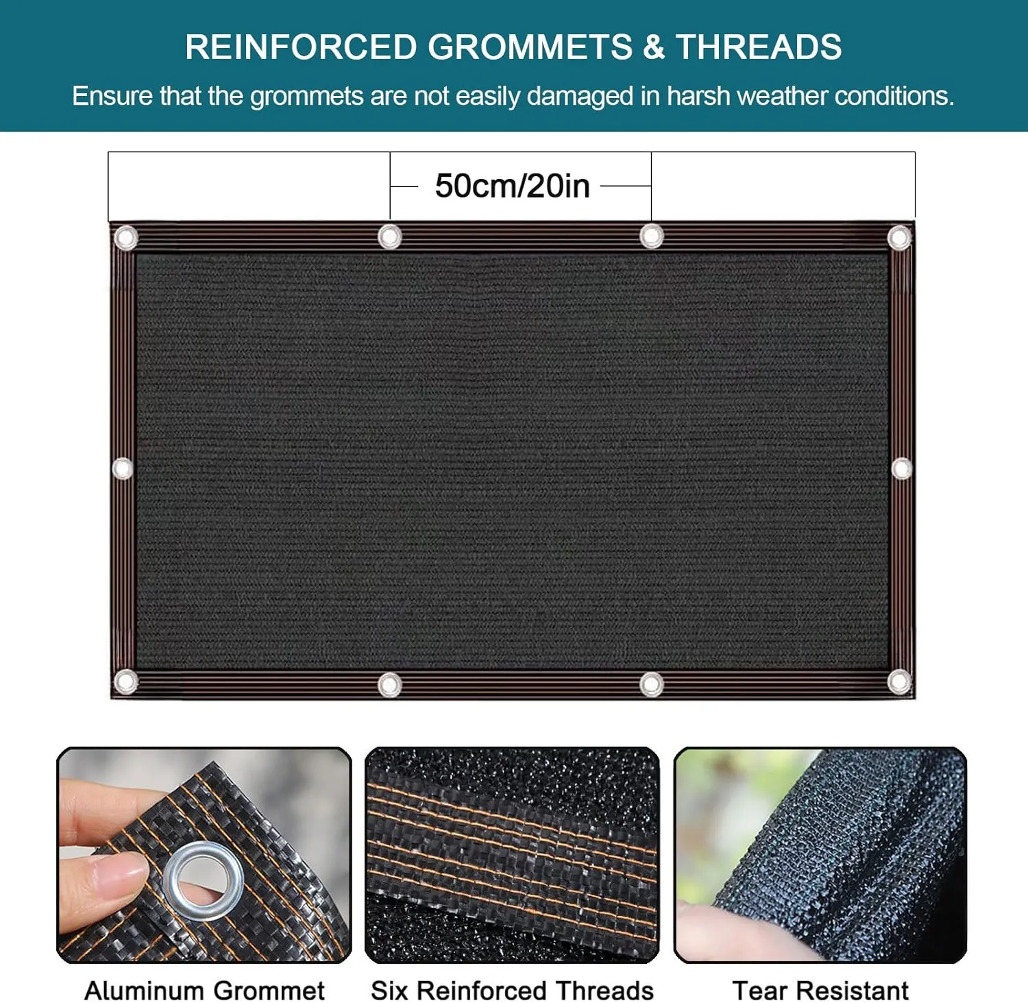 90% Shade Cloth for Garden, 20x20 FT Shade Cloth, Shade Cloth with Grommets, Garden Shade Cloth for Plants Heat Protection, Shade Tarps for Greenhouse, Outdoor Patio,16x33ft/5x10m