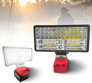 90W 6800LM Cordless LED Work Light for Milwaukee M18 Battery | Dual USB/Type-C Charging & 2 Brightness Modes | 160° Wide Beam Flood Light for Camping, Auto Repair, Job Sites