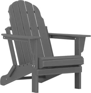 Adirondack Chairs, HDPE All-Weather Adirondack Chair, Fire Pit Chairs (Folding, Grey)