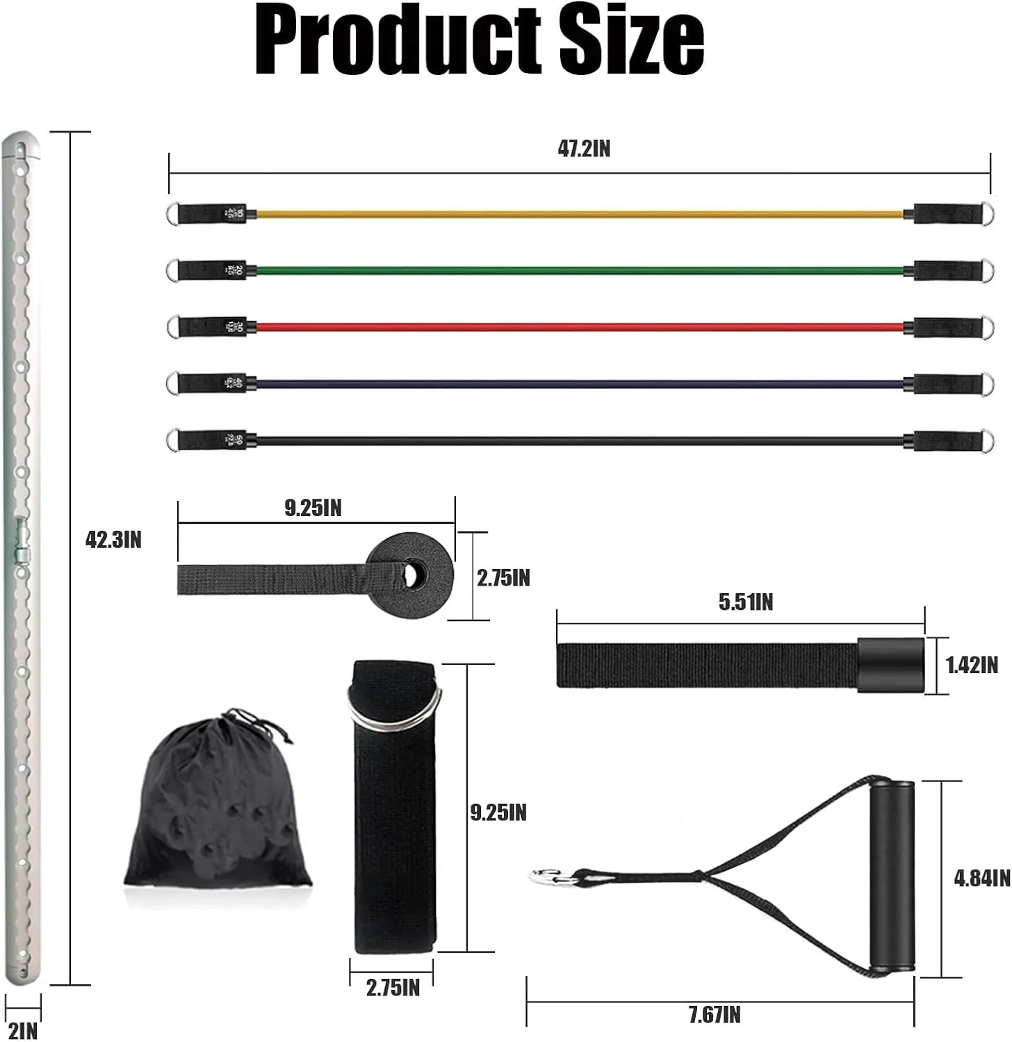 Adjustable Resistance Band Wall Anchor Resistance Bands Anchor Exercise Equipment with Rails, Cars and 10-150LBS Exercise Bands Set