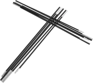 Adjustable Tent Poles 2 Pack Fiberglass Replacement Kit for Single Tent Supports Easy to Use
