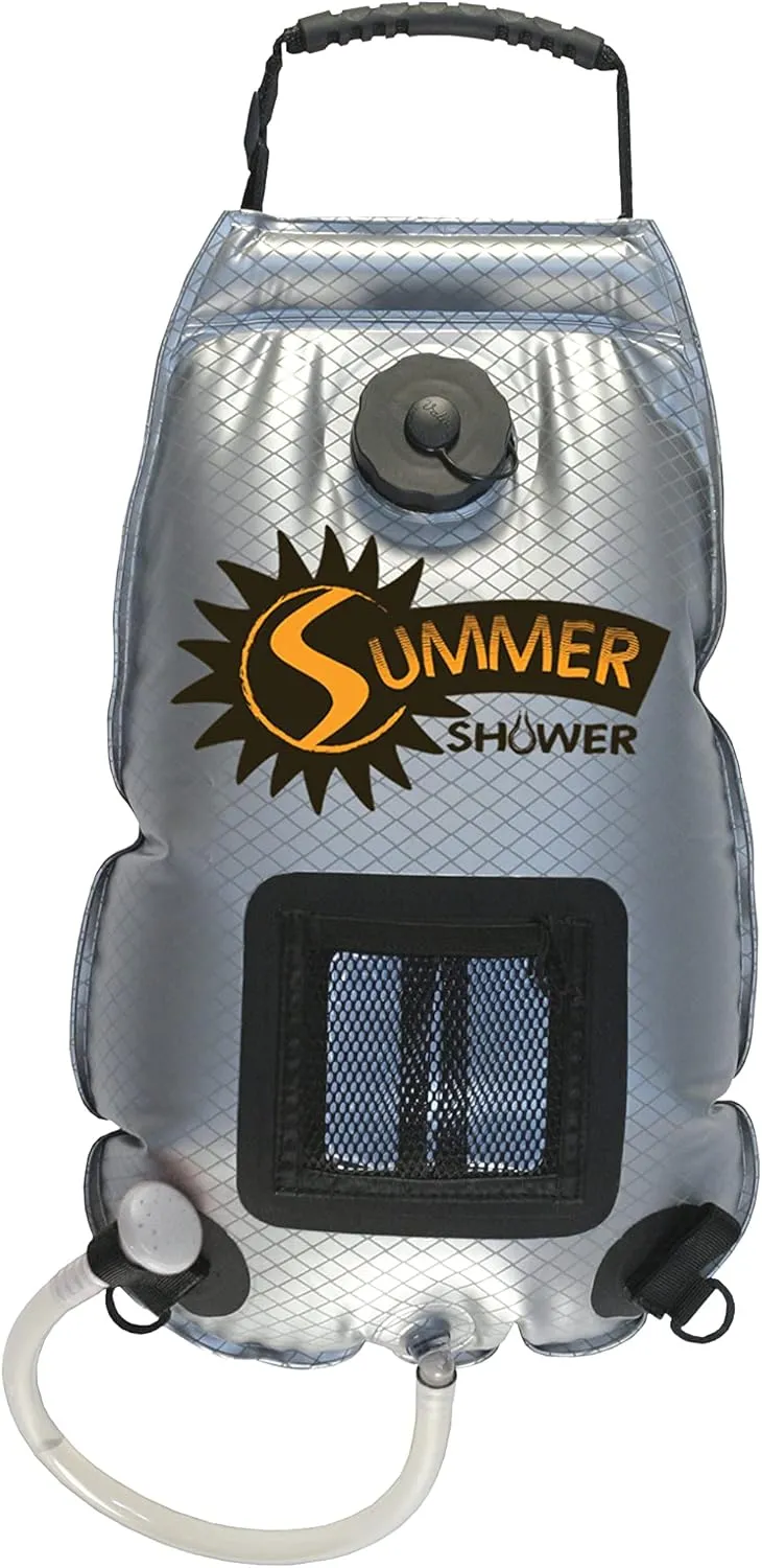 ADVANCED ELEMENTS - Summer Shower/Solar Shower - Different Capacity - Shower Head - Reflective Mirror - Fill Valve - Black or Silver