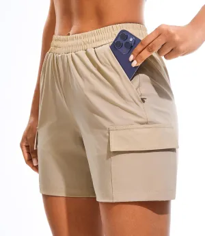 AFITNE Women's 5"/ 7" Hiking Cargo Shorts Quick Dry Lightweight Summer Athletic Running Shorts with Pockets UPF 50 