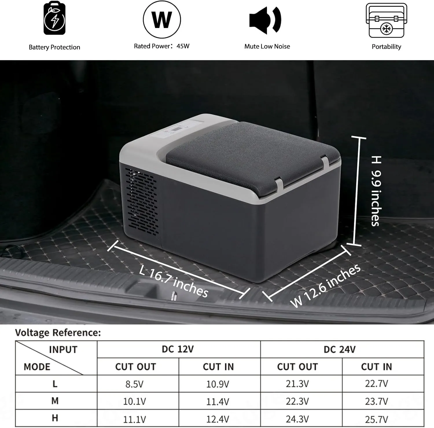 Alpicool C9PT Portable Car Freezer Cooler, 12 Volt Car Refrigerator, 10 Quart Fast Cooling, with 12/24V DC and 100-240V AC for Outdoor, Camping, RV, Truck (Black&Grey)
