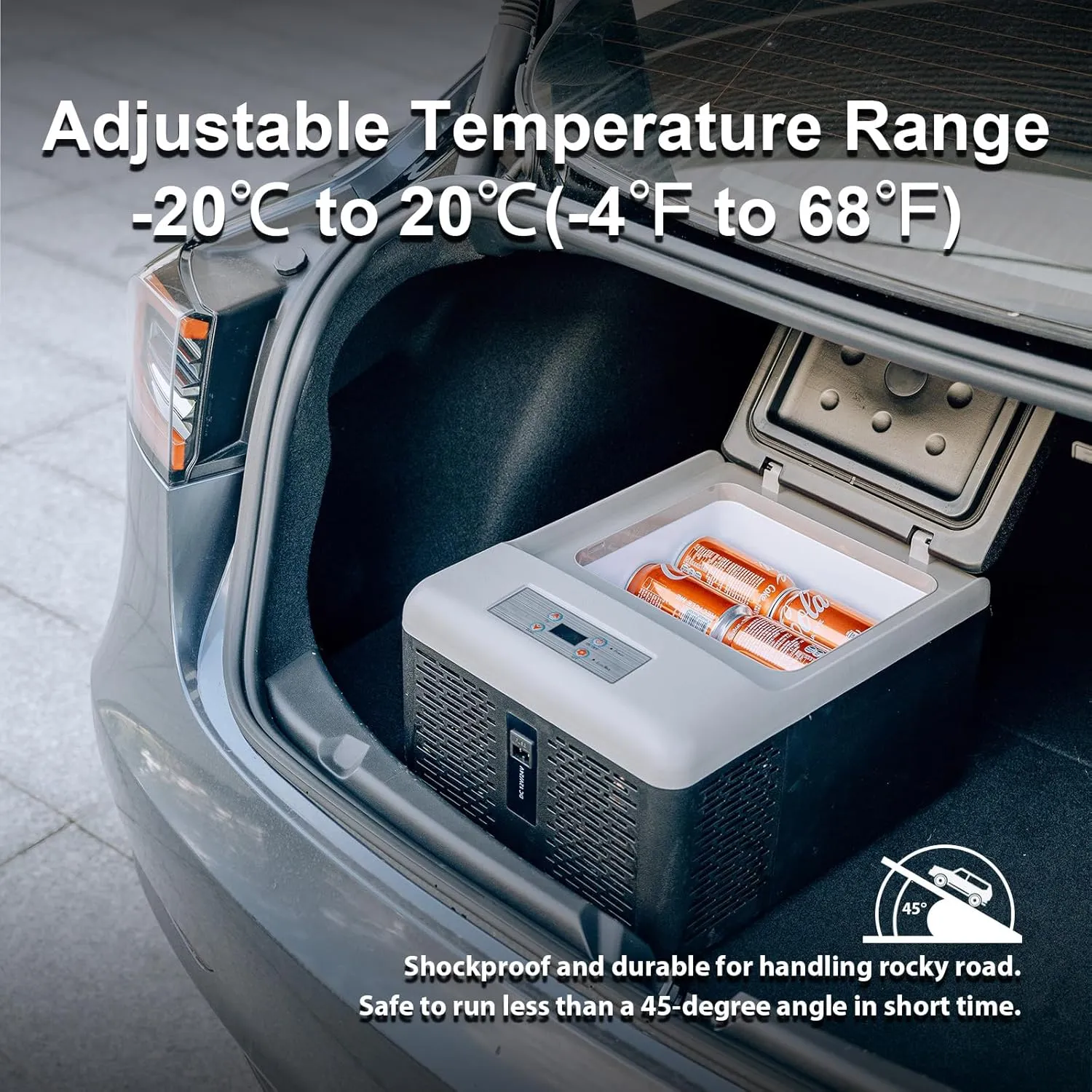 Alpicool C9PT Portable Car Freezer Cooler, 12 Volt Car Refrigerator, 10 Quart Fast Cooling, with 12/24V DC and 100-240V AC for Outdoor, Camping, RV, Truck (Black&Grey)
