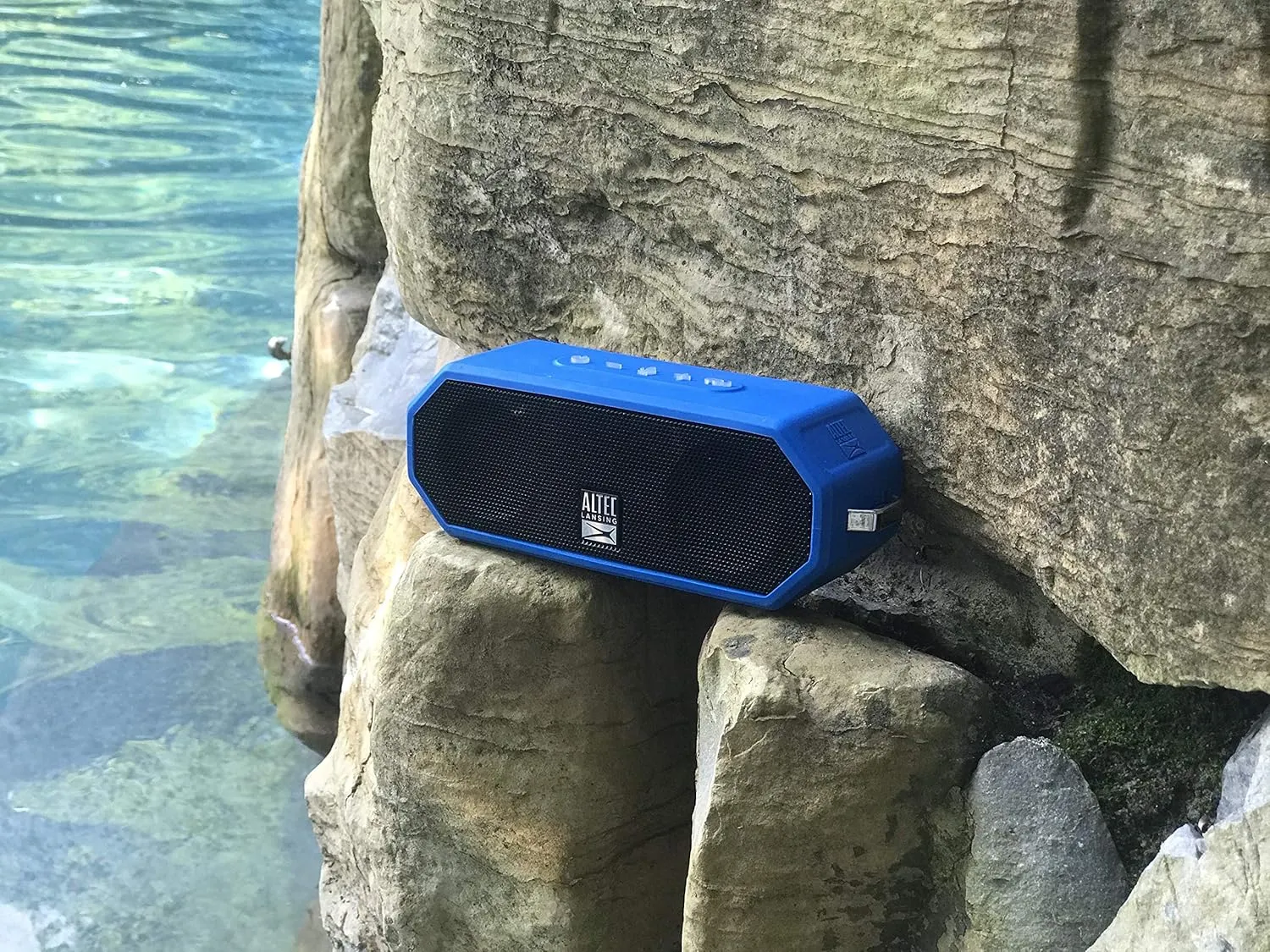 Altec Lansing LifeJacket H2O 4 - Waterproof Bluetooth Speaker, Durable & Portable Speaker with Voice Assistant, 10 Hour Battery Life & 100 Foot Range, Royal Blue
