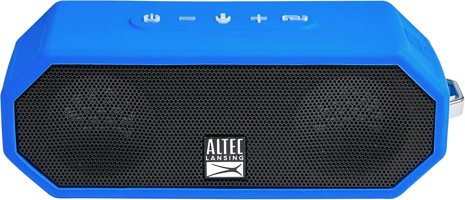 Altec Lansing LifeJacket H2O 4 - Waterproof Bluetooth Speaker, Durable & Portable Speaker with Voice Assistant, 10 Hour Battery Life & 100 Foot Range, Royal Blue