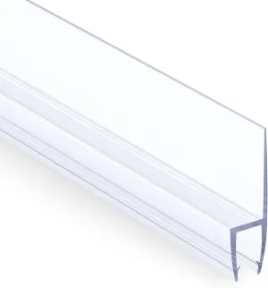 AmazerBath Shower Door Side Seal Strip 78.75 Inches (15.75inches * 5) - 5 Sections Segmented Shower Installation Kit, Frameless Glass Door Seal Strip - Suitable for 1/4 Inch Glass