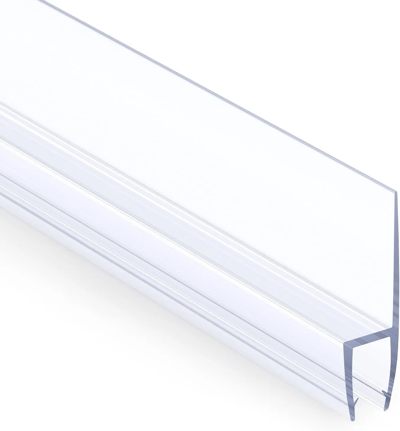 AmazerBath Shower Door Side Seal Strip 78.75 Inches (15.75inches * 5) - 5 Sections Segmented Shower Installation Kit, Frameless Glass Door Seal Strip - Suitable for 1/4 Inch Glass