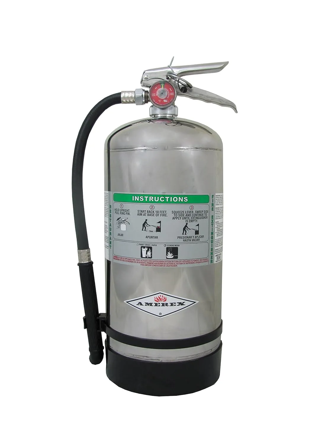 Amerex C260 (Formerly B260), 6 Liter Wet Chemical Class A K Fire Extinguisher, Ideal for “Kitchen USE”