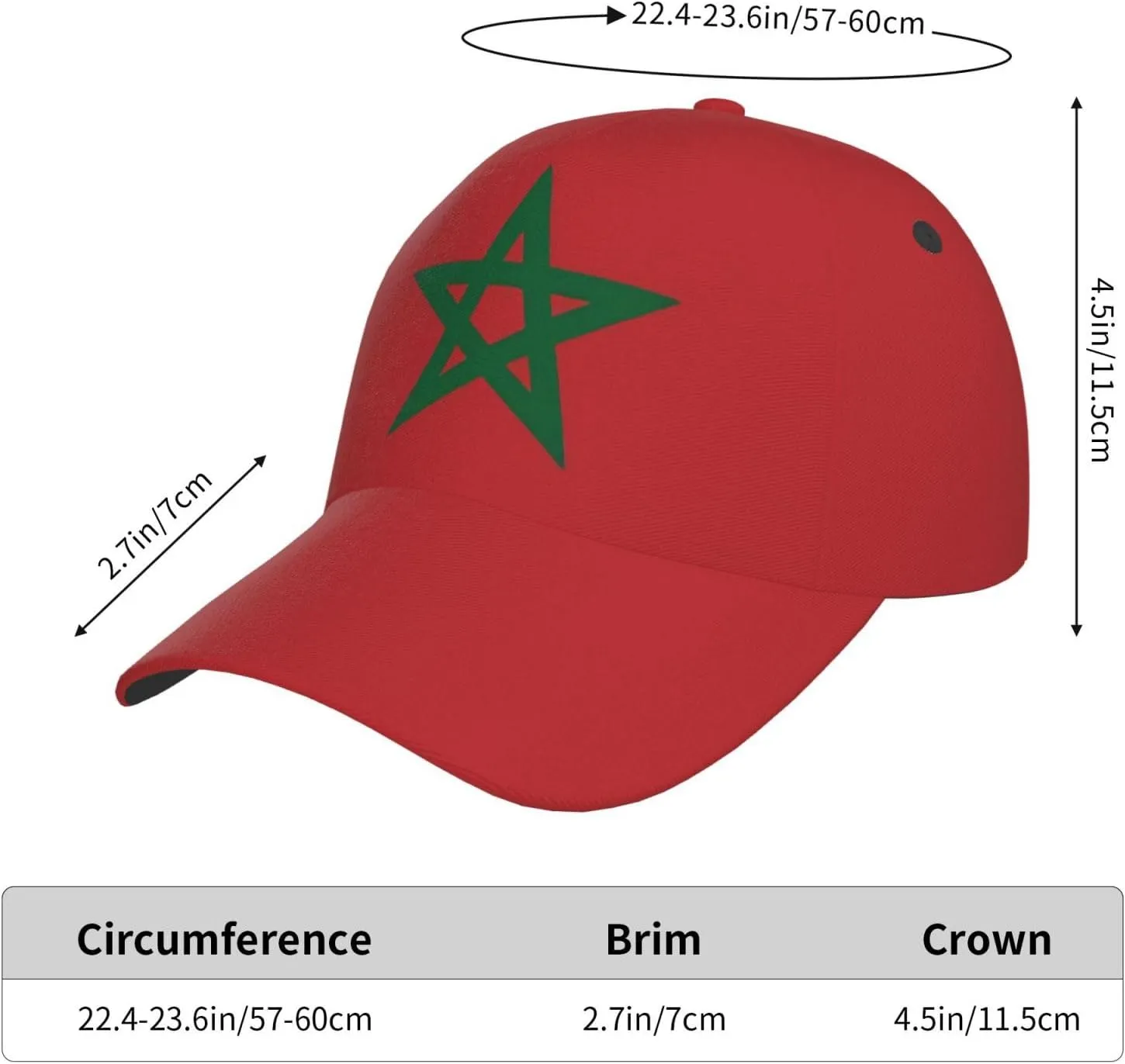 ASYG Cute Flag Hat Retro Funny Flag Baseball Cap Adjustable Snapback Hat for Men and Women