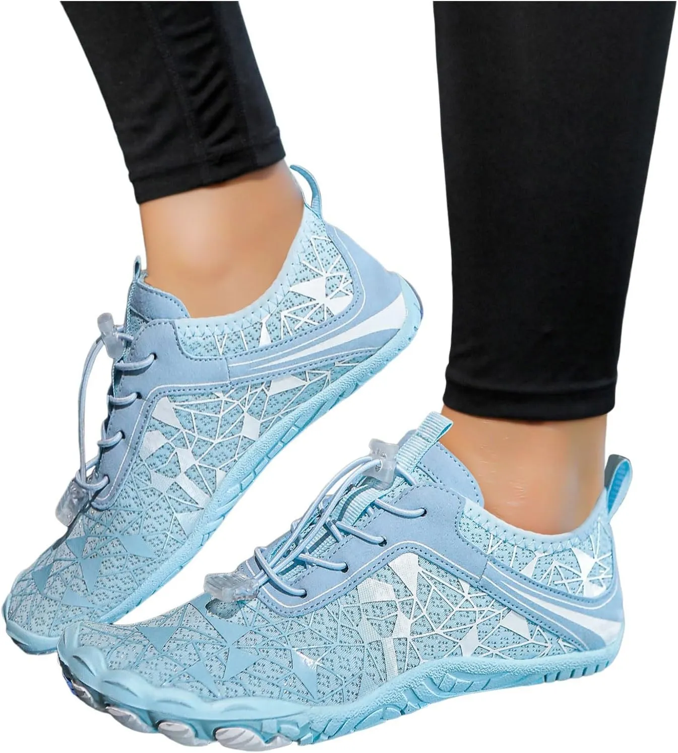 Athletic Hiking Water Shoes Womens Mens Quick Dry Barefoot for Beach Walking Kayaking Surfing Training Aqua Shoes with Comfy Cushion Sole Summer Wading Shoe with Adjustable Lace for Men Women