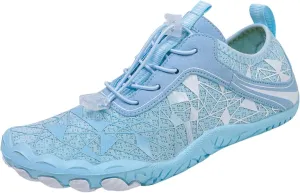 Athletic Hiking Water Shoes Womens Mens Quick Dry Barefoot for Beach Walking Kayaking Surfing Training Aqua Shoes with Comfy Cushion Sole Summer Wading Shoe with Adjustable Lace for Men Women