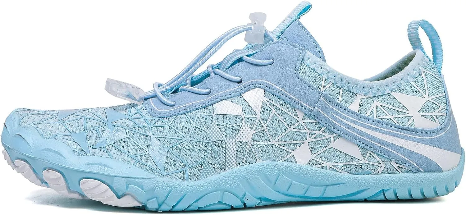 Athletic Hiking Water Shoes Womens Mens Quick Dry Barefoot for Beach Walking Kayaking Surfing Training Aqua Shoes with Comfy Cushion Sole Summer Wading Shoe with Adjustable Lace for Men Women