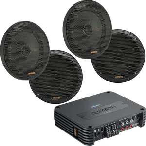 Audison SR 4.300 D-Class 4-Channel Amplifier with 2 Pairs of 47KSC6504 KS Series 6.5" Coaxial Speakers with .75" Tweeters