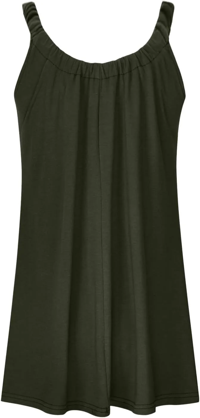 Backless Camisole Mini Dress: Ideal for Transitioning from Beach to Boardwalk, A Solid Color Stretchy Swim Cover Up