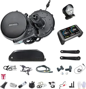 BAFANG BBSHD 48V/52V 500W 750W 1000W Mid Drive Kit with Battery Optional BBS01 BBS02 8FUN DIY Conversion Kit with LCD Display & Chainring Mountain Bike, Road Bike