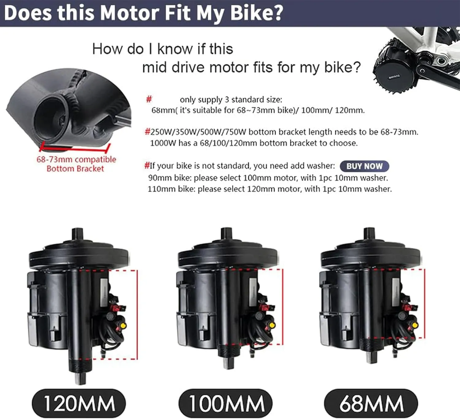 BAFANG BBSHD 48V/52V 500W 750W 1000W Mid Drive Kit with Battery Optional BBS01 BBS02 8FUN DIY Conversion Kit with LCD Display & Chainring Mountain Bike, Road Bike