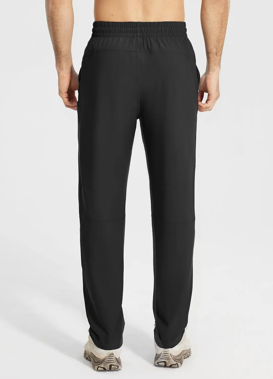 baleaf Men's Hiking Pants Quick Dry Water Resistant Lightweight Elastic Waist Outdoor Cargo Sweatpants with Zip Pockets