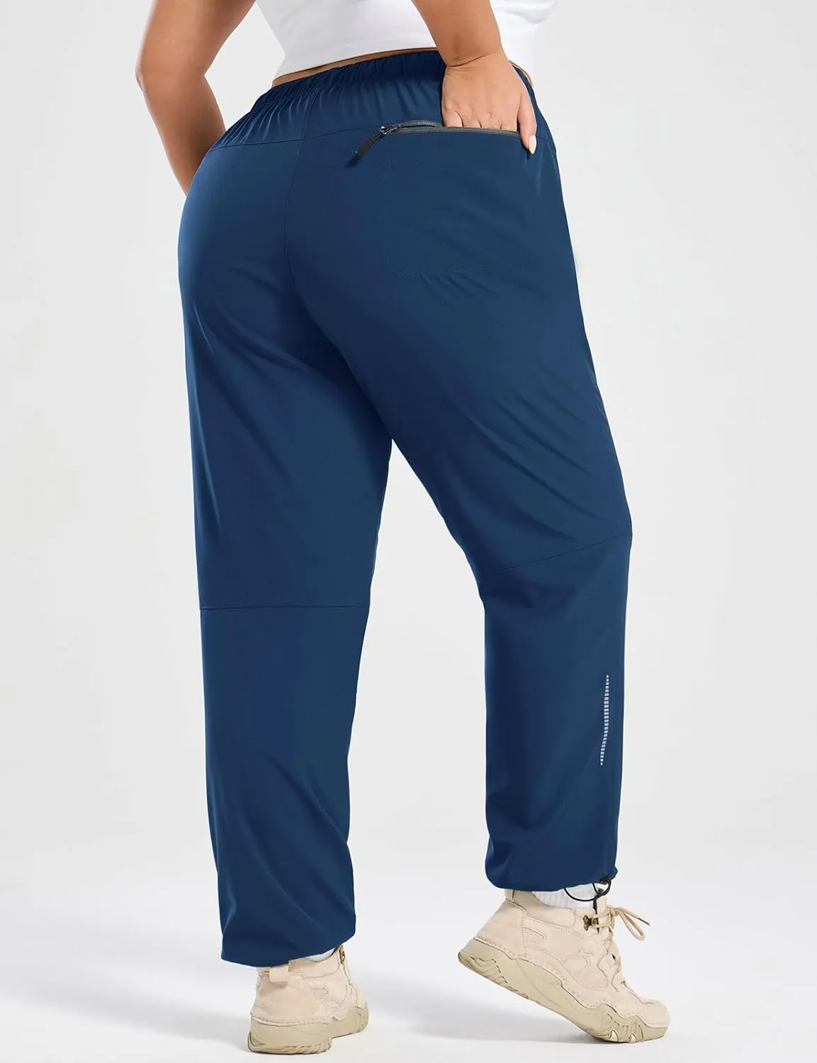 baleaf Plus Size Pants for Women Hiking Cargo Water Resistant UPF 50  Cargo Joggers Zipper Pockets