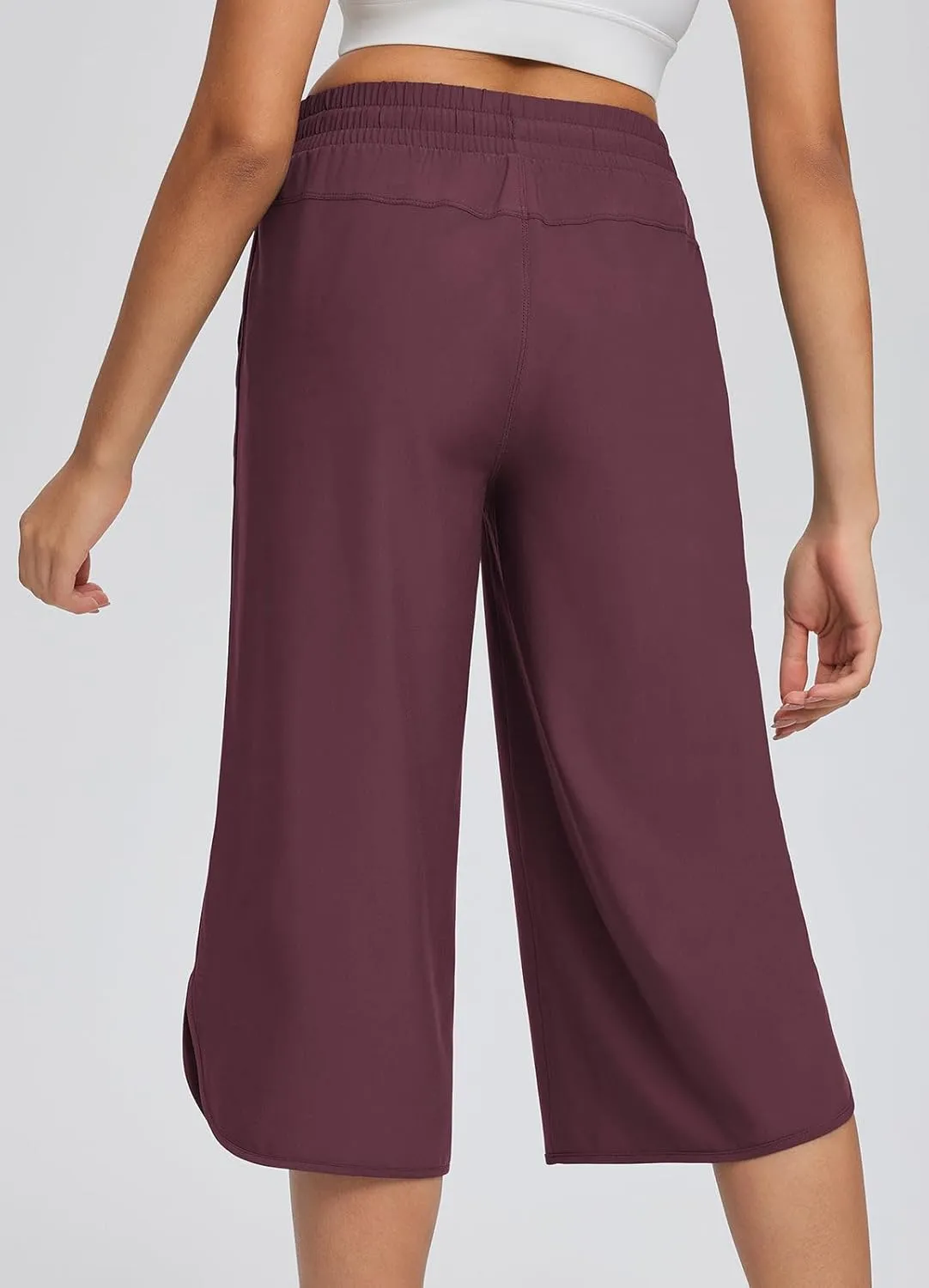 baleaf Women's Capri Pants Wide Leg Plus Size UPF50  Lightweight Quick Dry Pants Casual Loose Sweatpants Hiking Walking