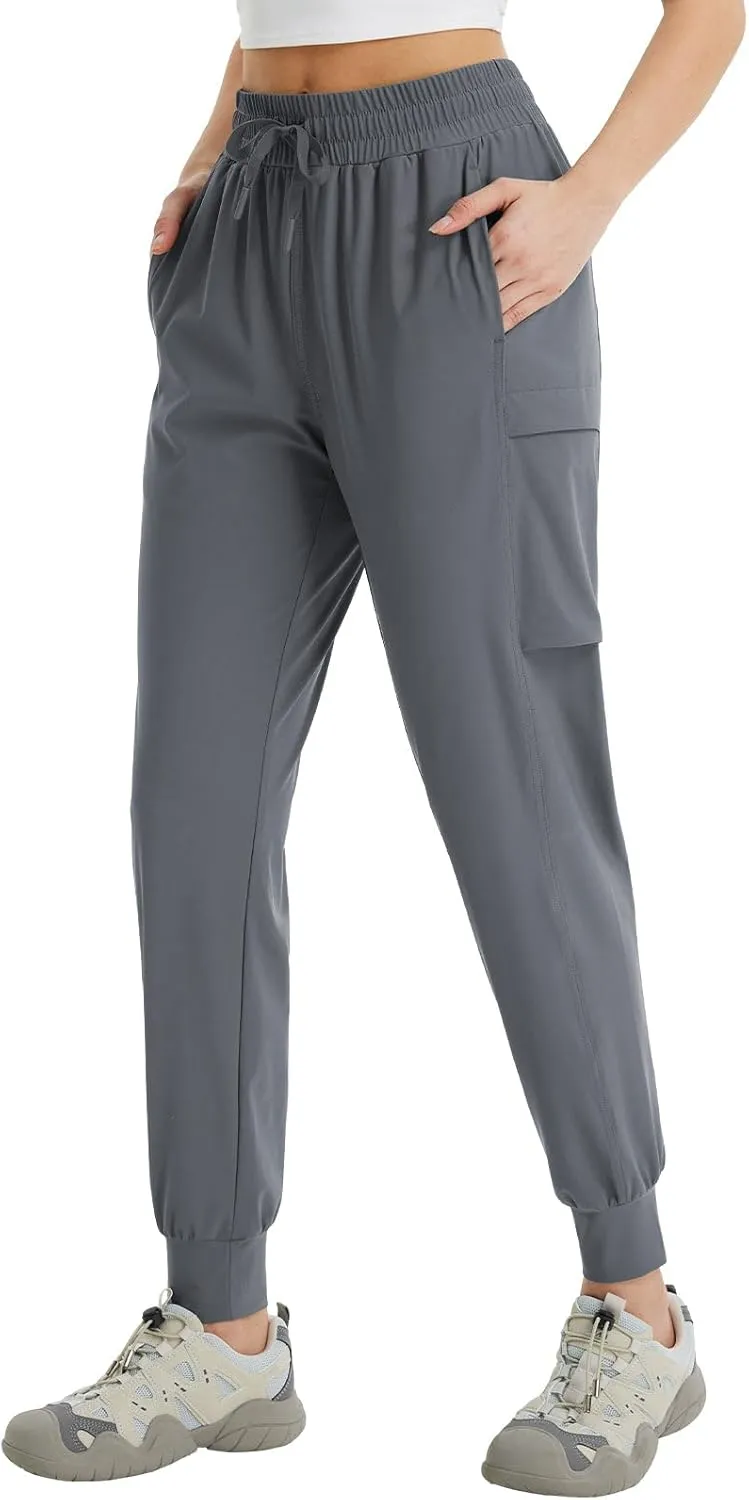 baleaf Women's Cargo Joggers Hiking Pants with Pockets Lightweight Jogger Quick Dry Sweatpants