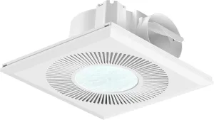 Bathroom Exhaust Fan with Light 11.8IN 165 CFM 1.2 Sones Shower Bathroom Vent Fan with 3CCT 15w Led Light Combo Quiet Bath Ceiling Exhaust Fan with Adjustable Led Light 3000k/4000k/6500k For Home Bath