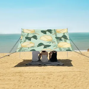Beach Shade Tent with UPF50  UV Protection,Dark Green Bows and Fans Lightweight Camping Sun Shelter for Outdoor,Camping Trips, Fishing, Backyard,Picnics,Easy Set Up and Carry 9x10.5 FT