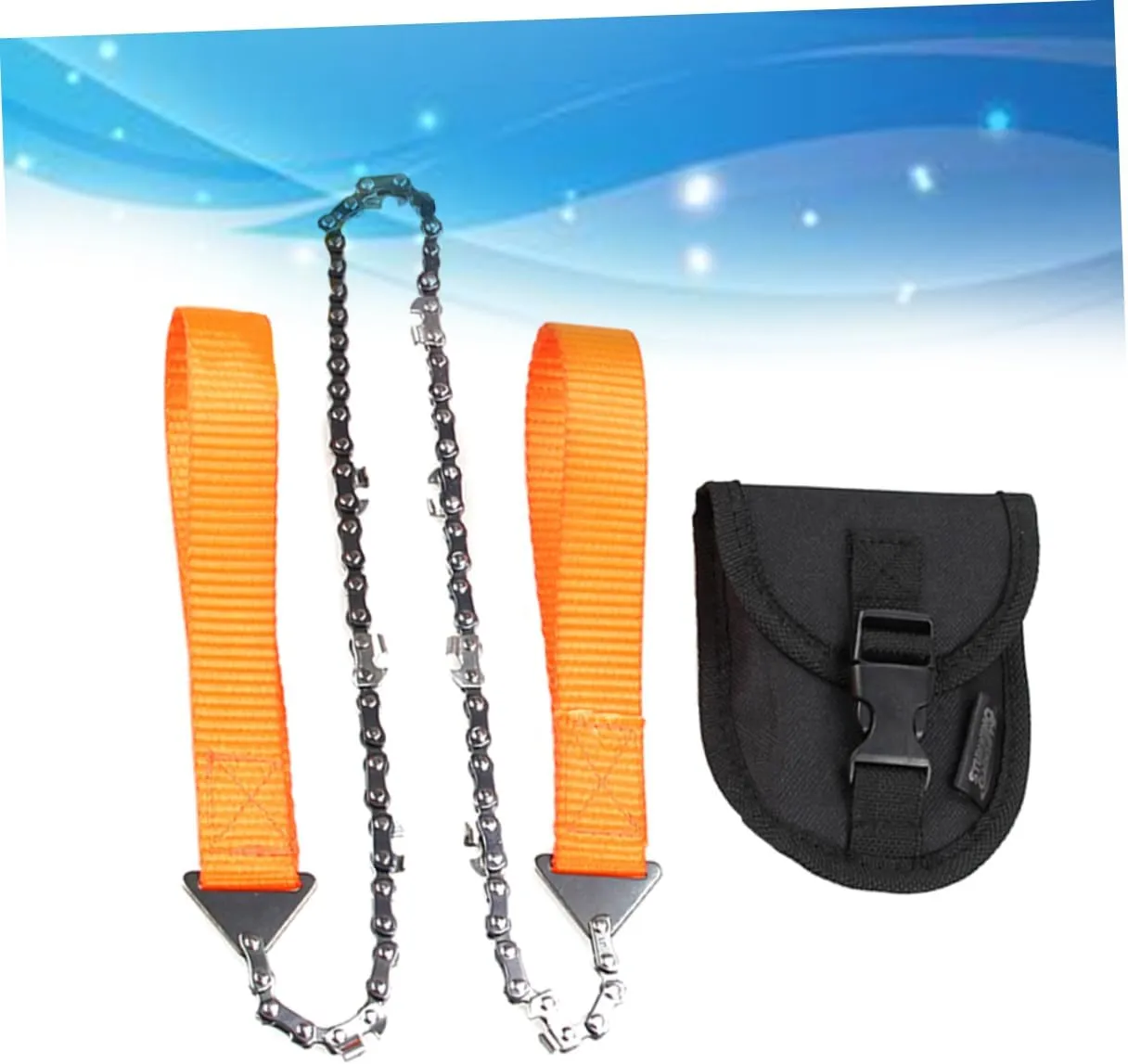 BESPORTBLE 2pcs Portable Folding Hand Chainsaw Outdoor Chain Tool for Survival Camping Pruning Saws with Storage Case Ideal for Wilderness Hunting More