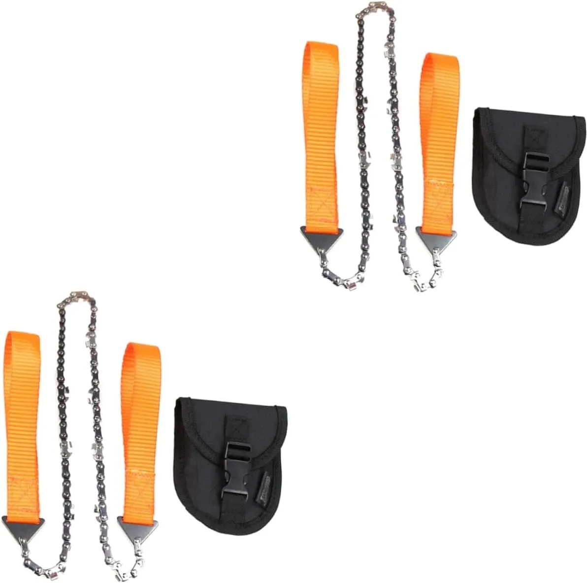 BESPORTBLE 2pcs Portable Folding Hand Chainsaw Outdoor Chain Tool for Survival Camping Pruning Saws with Storage Case Ideal for Wilderness Hunting More