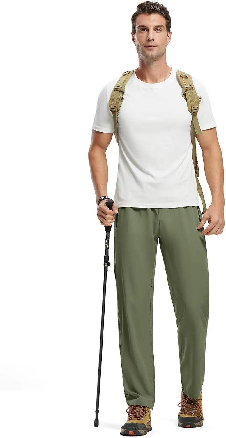 BGOWATU Men's Sweatpants Zipper Pockets Lightweight Exercise Pants Running Workout Sports