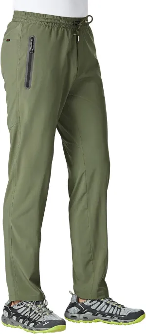 BGOWATU Men's Sweatpants Zipper Pockets Lightweight Exercise Pants Running Workout Sports