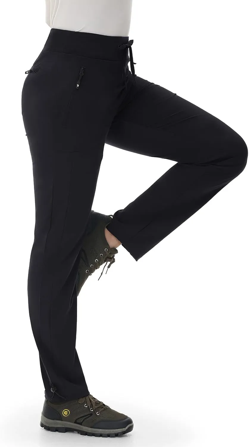 BGOWATU Women's Hiking Pants Lightweight Quick Dry Casual Joggers with Zipper Pockets Athletic Water Resistant Outdoor