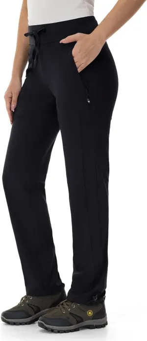 BGOWATU Women's Hiking Pants Lightweight Quick Dry Casual Joggers with Zipper Pockets Athletic Water Resistant Outdoor