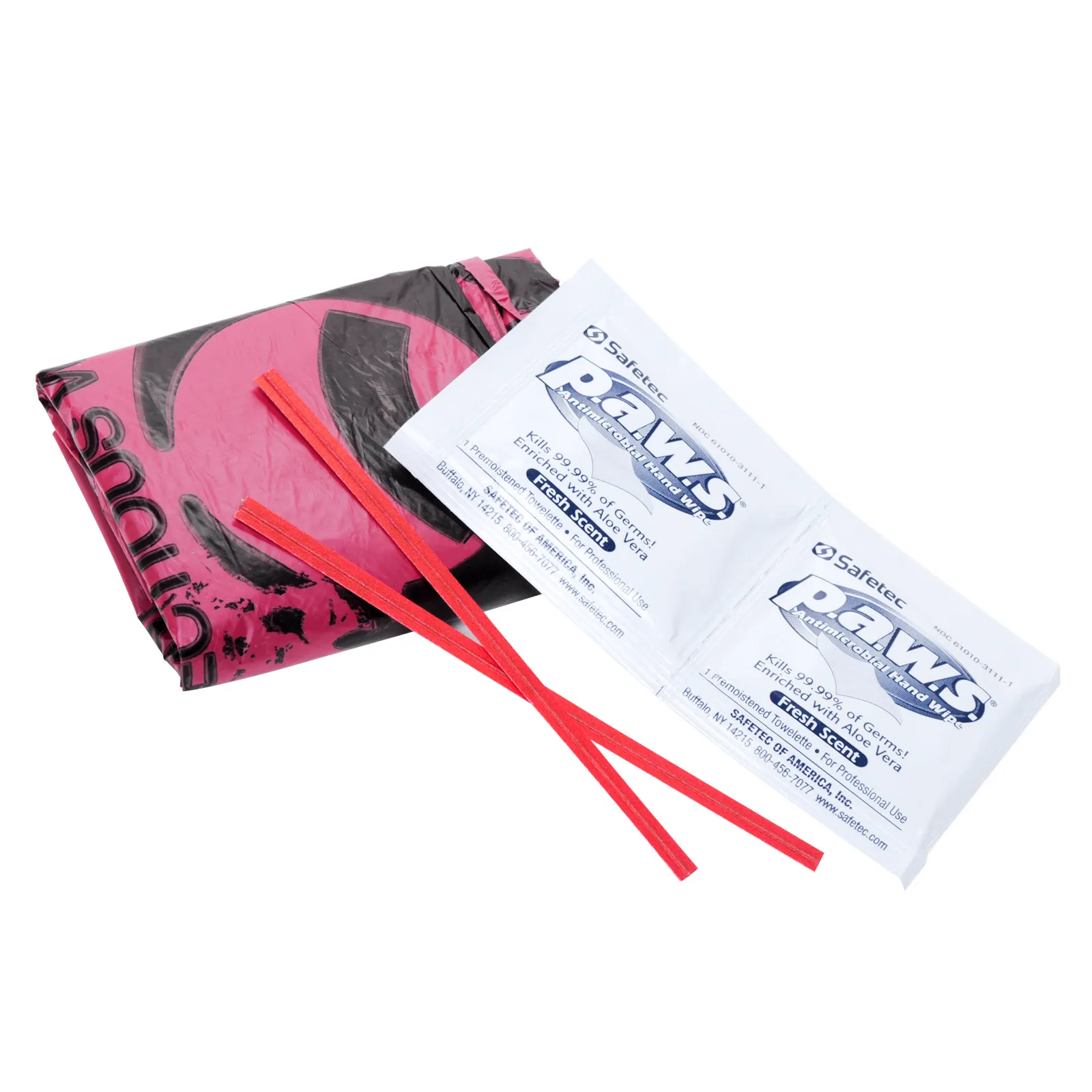 Biohazard Bag Hand Wipe Unit (2/Unit)