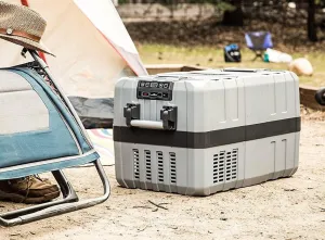 Blizzard Box 56QT Portable Fridge Freezer – Large Iceless Car Cooler for Camping, Overlanding, RVs, and Trucks, 12V/24V DC & 110V AC, Digital Temperature Control, Battery Protection, USB Charging
