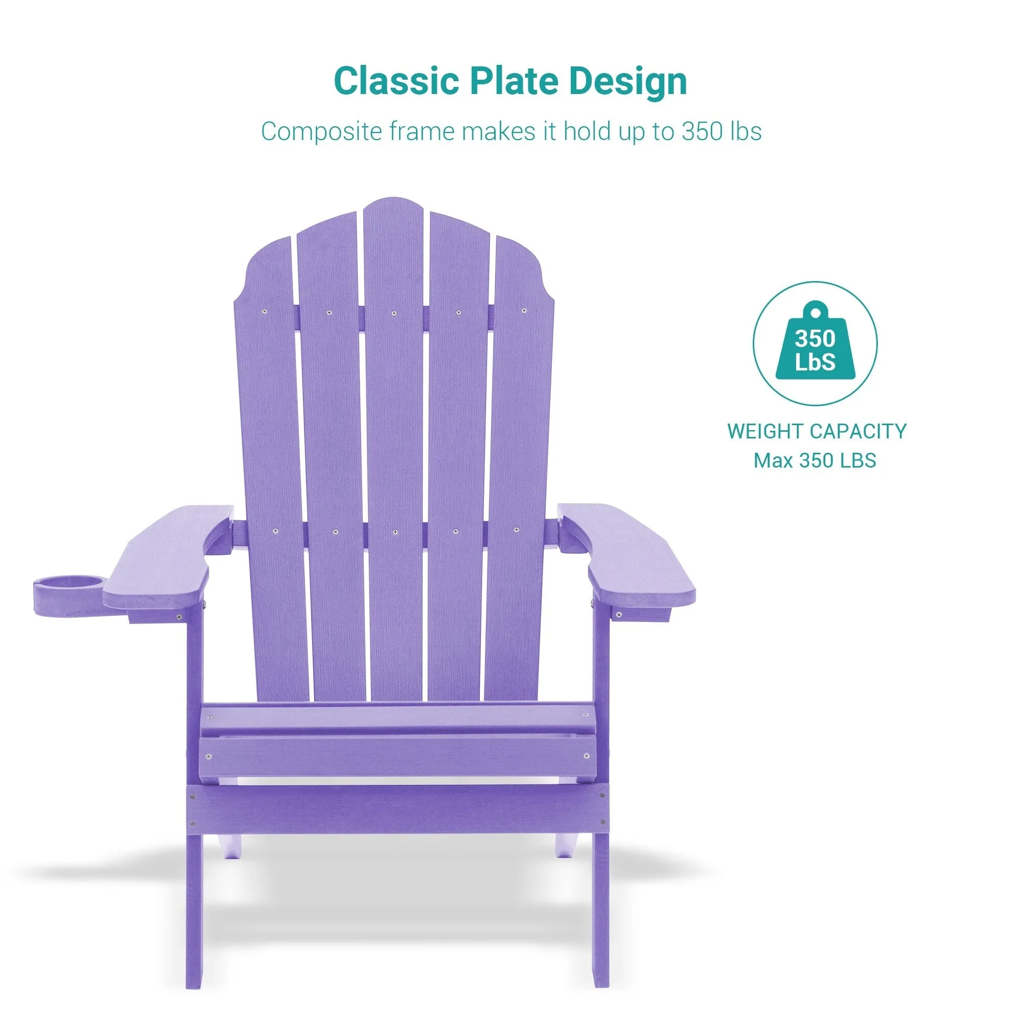 Bonosuki Set of 2 Folding Adirondack Chair Patio Fire Pit Chair