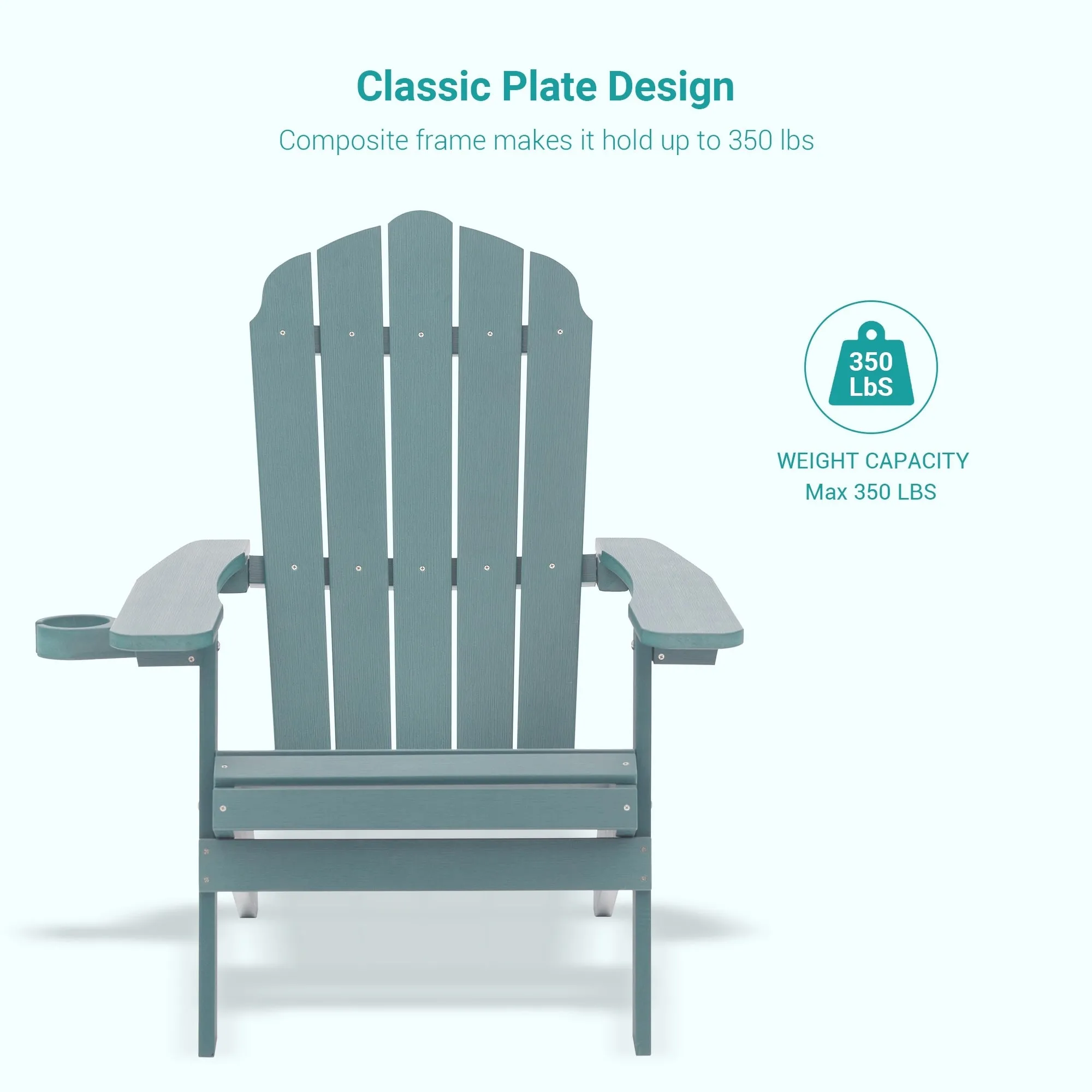 Bonosuki Set of 2 Folding Adirondack Chair Patio Fire Pit Chair