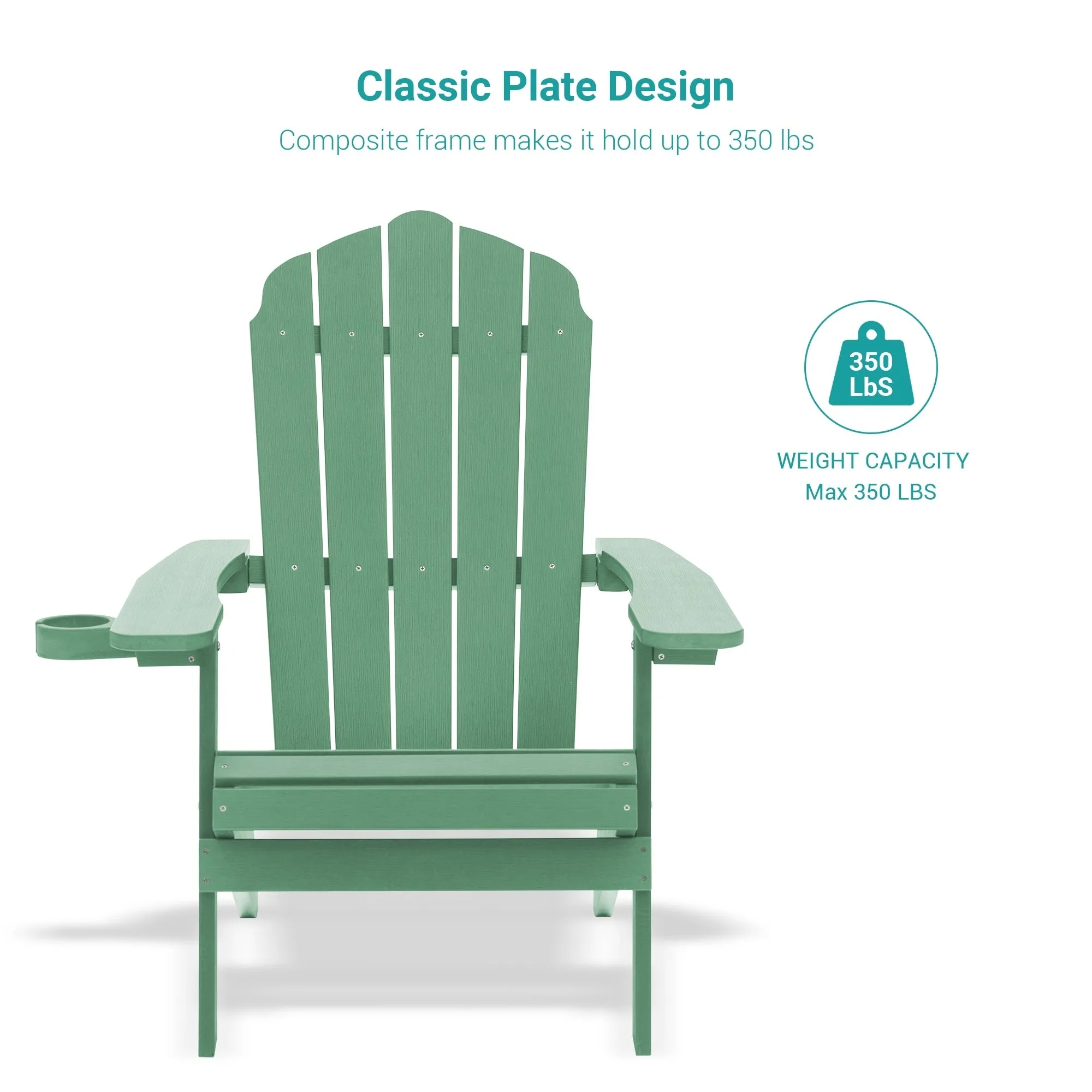 Bonosuki Set of 2 Folding Adirondack Chair Patio Fire Pit Chair