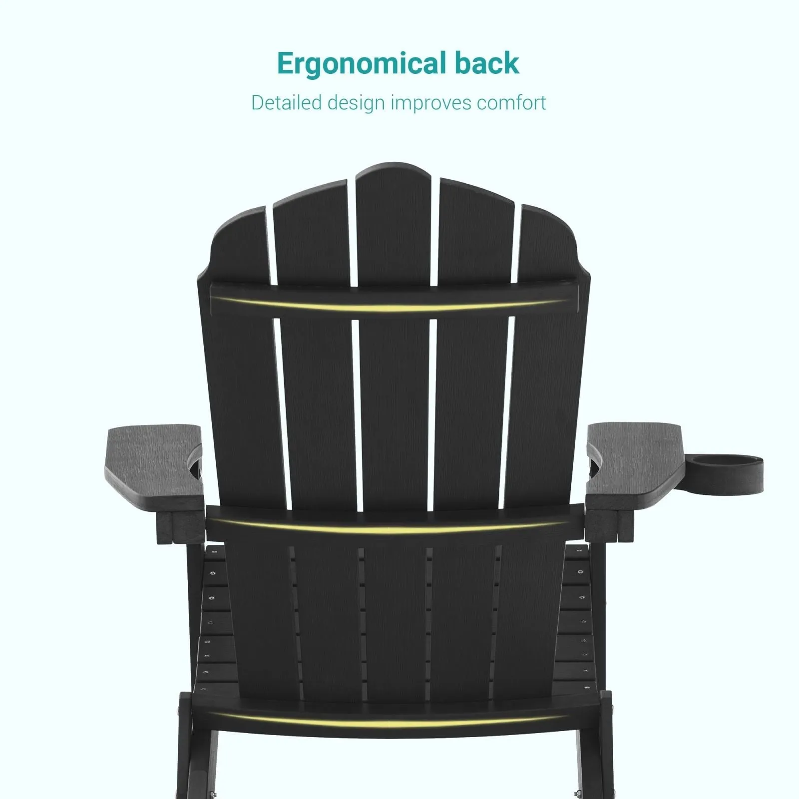 Bonosuki Set of 2 Folding Adirondack Chair Patio Fire Pit Chair