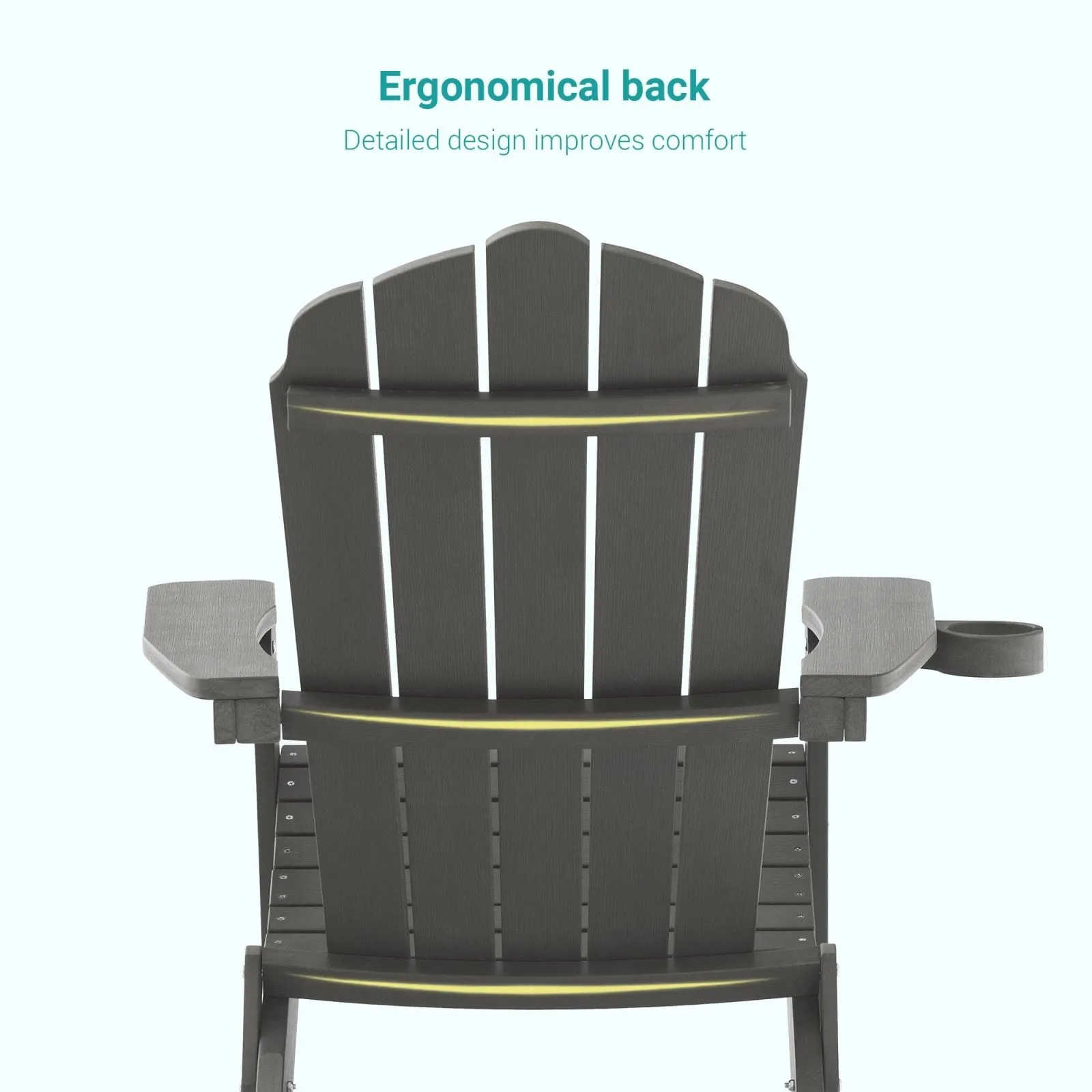 Bonosuki Set of 2 Folding Adirondack Chair Patio Fire Pit Chair