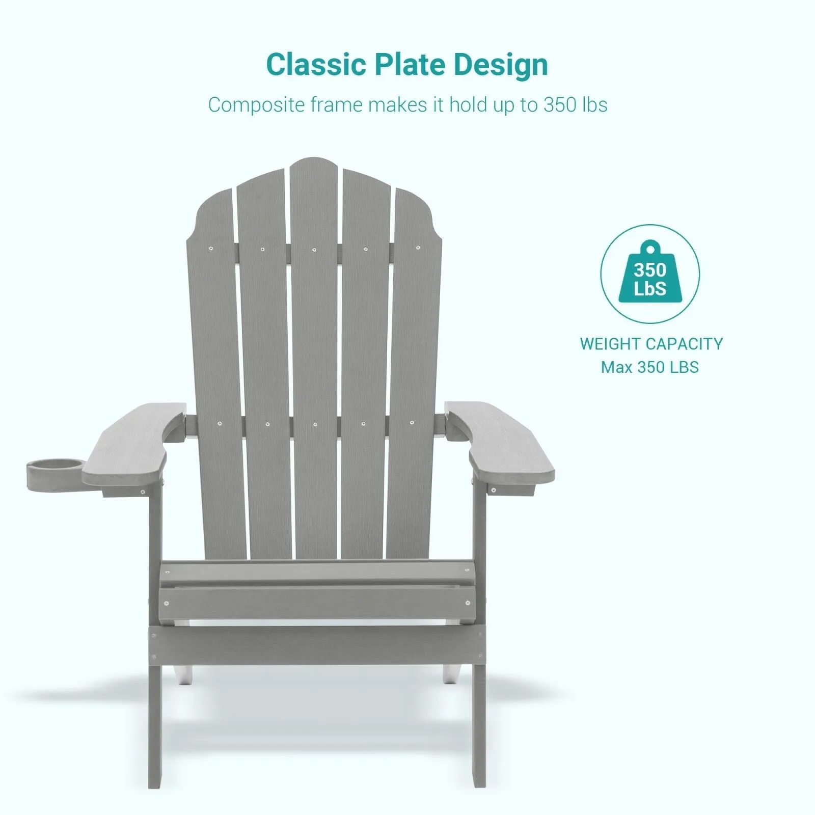 Bonosuki Set of 2 Folding Adirondack Chair Patio Fire Pit Chair