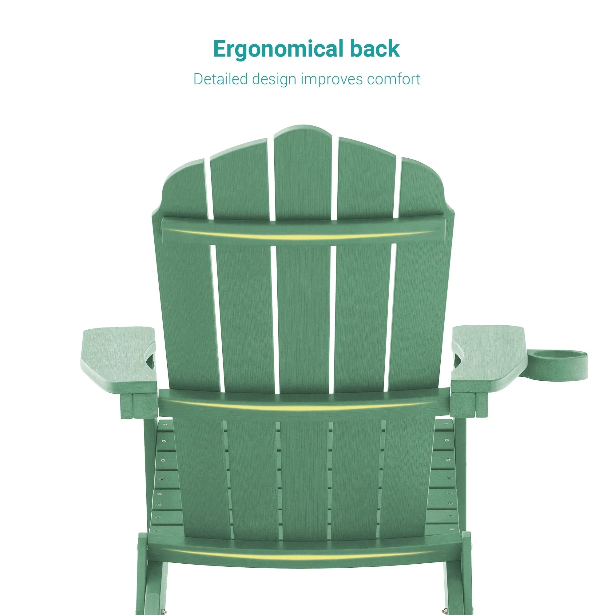 Bonosuki Set of 2 Folding Adirondack Chair Patio Fire Pit Chair