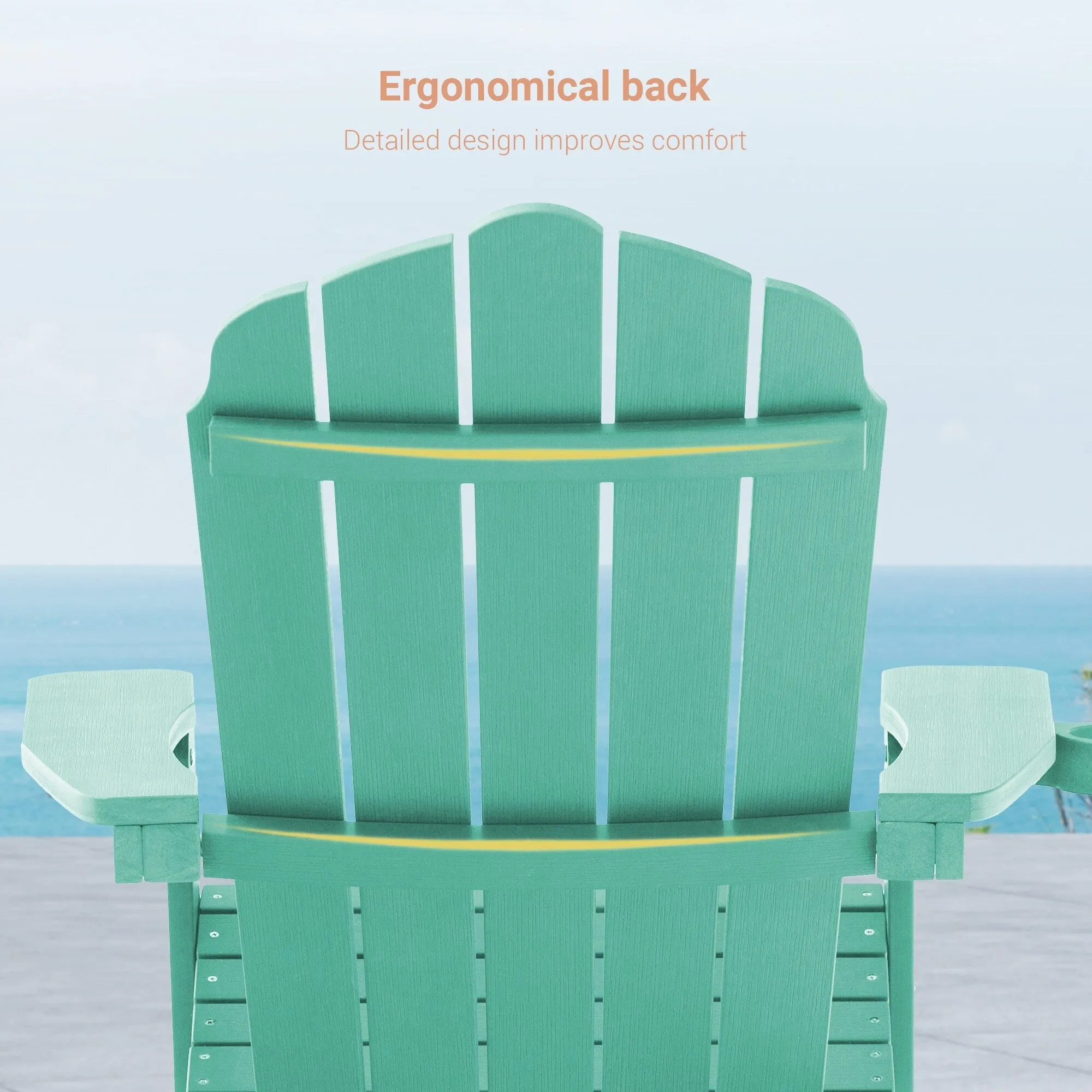 Bonosuki Set of 2 Folding Adirondack Chair Patio Fire Pit Chair