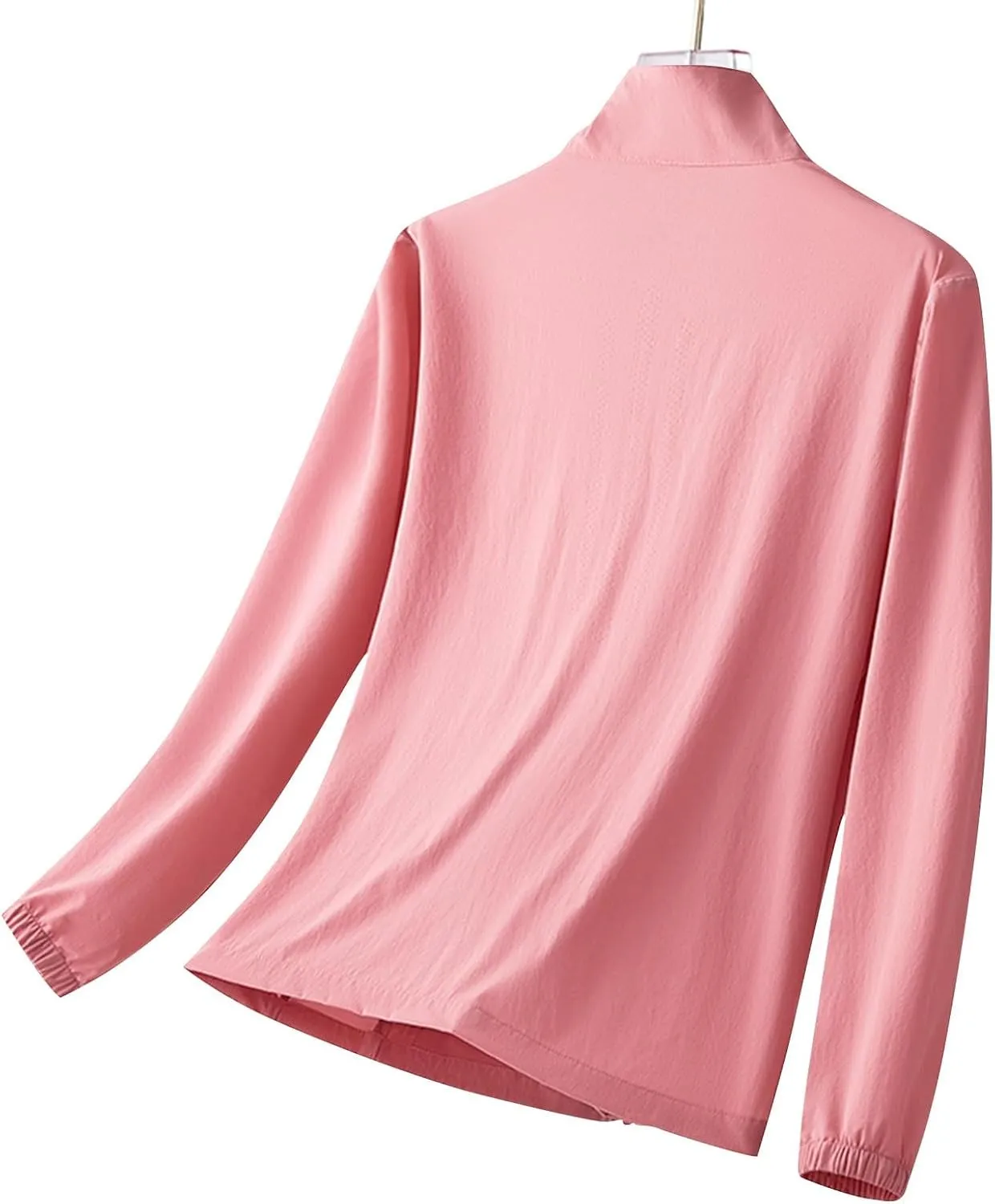 Borniu Women's Sun-proof Sun Protection Casual Jacket Lightweight Full Zip Running Shirt Sports Athletic Jackets
